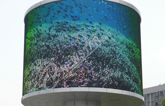 Waterproof P10 Outdoor Curved LED Display , Led Advertising Displays